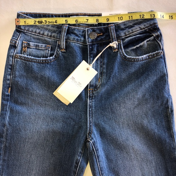 MISS ME 26x27 High Rise Ankle Straight Frayed Hem NWT - Picture 11 of 17